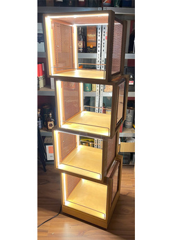 Verkaufsdisplay Pernod Ricard, Holz/Metall, beleuchtet