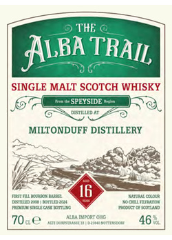 The Alba Trail - Miltonduff 16 Jahre - First Fill Bourbon Barrel