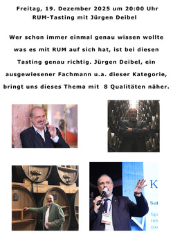 Freitag, 19. Dezember 2025 - Beginn 20:00 Uhr - RUM -...